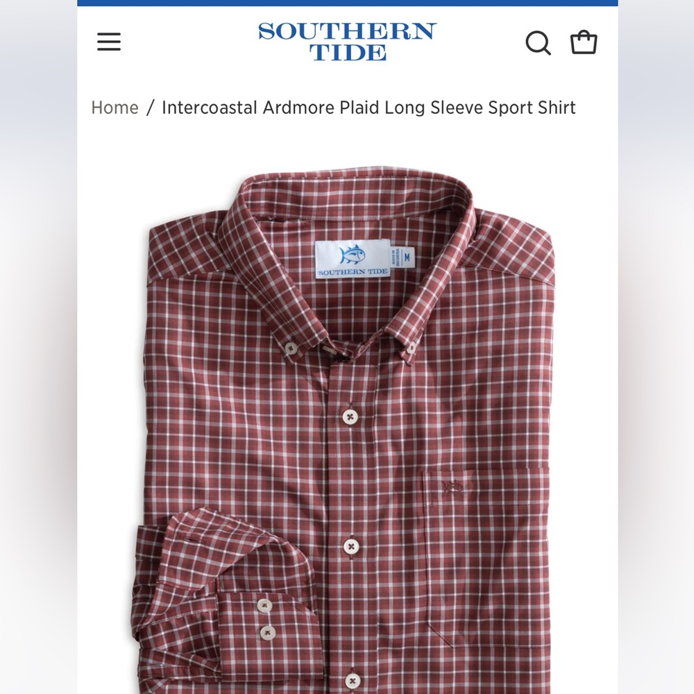 Southern Tide Men’s Long Sleeve Plaid Shirt